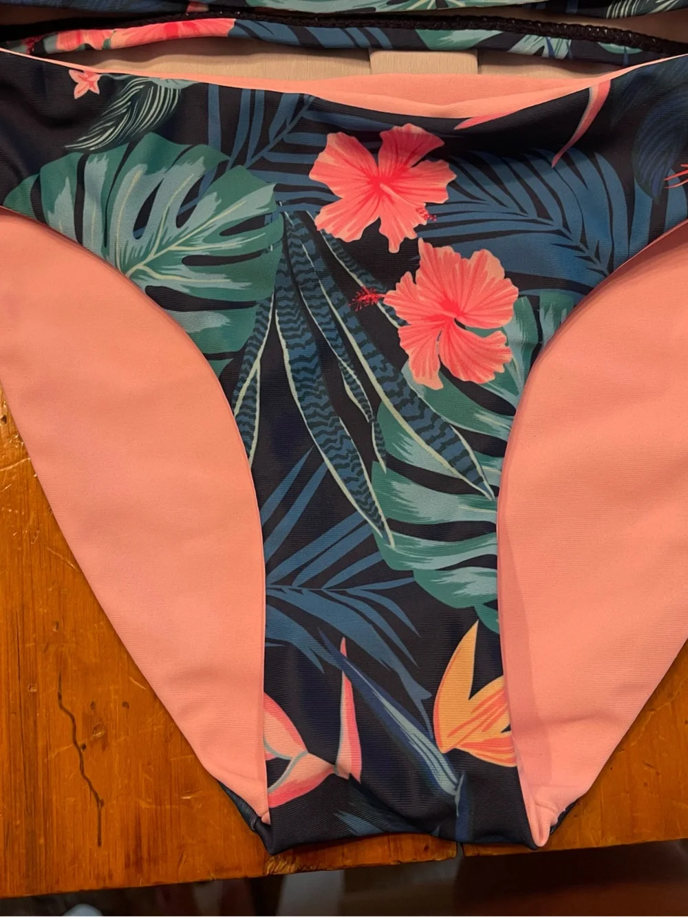 Snapper Rock Kids Floral Tropical Navy & Pink Two-Piece Swimsuit